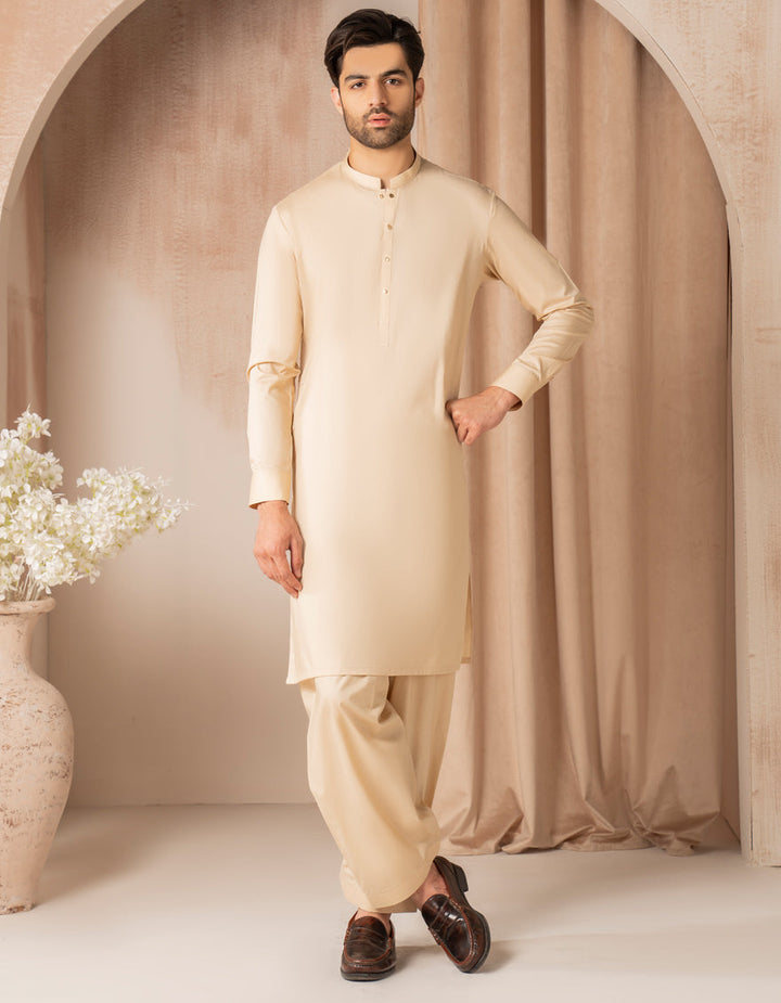 Cotton Fawn Shalwar Kameez - J. Junaid Jamshed