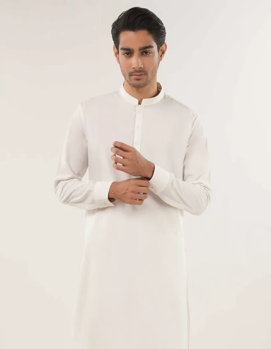 Blended Brown Kurta Trouser - J. Junaid Jamshed