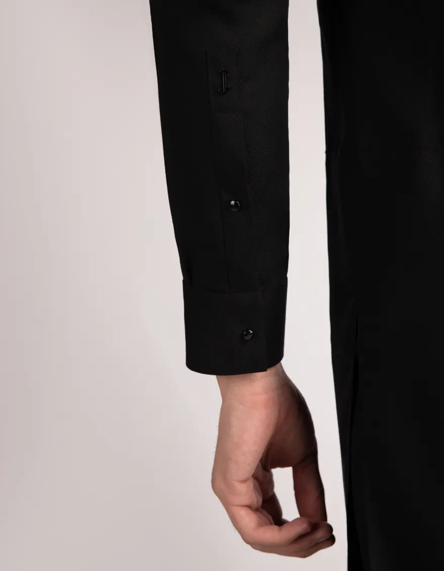 Blended Black Shalwar Kameez  - J. Junaid Jamshed