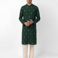 Cotton Green Kurta - J. Junaid Jamshed