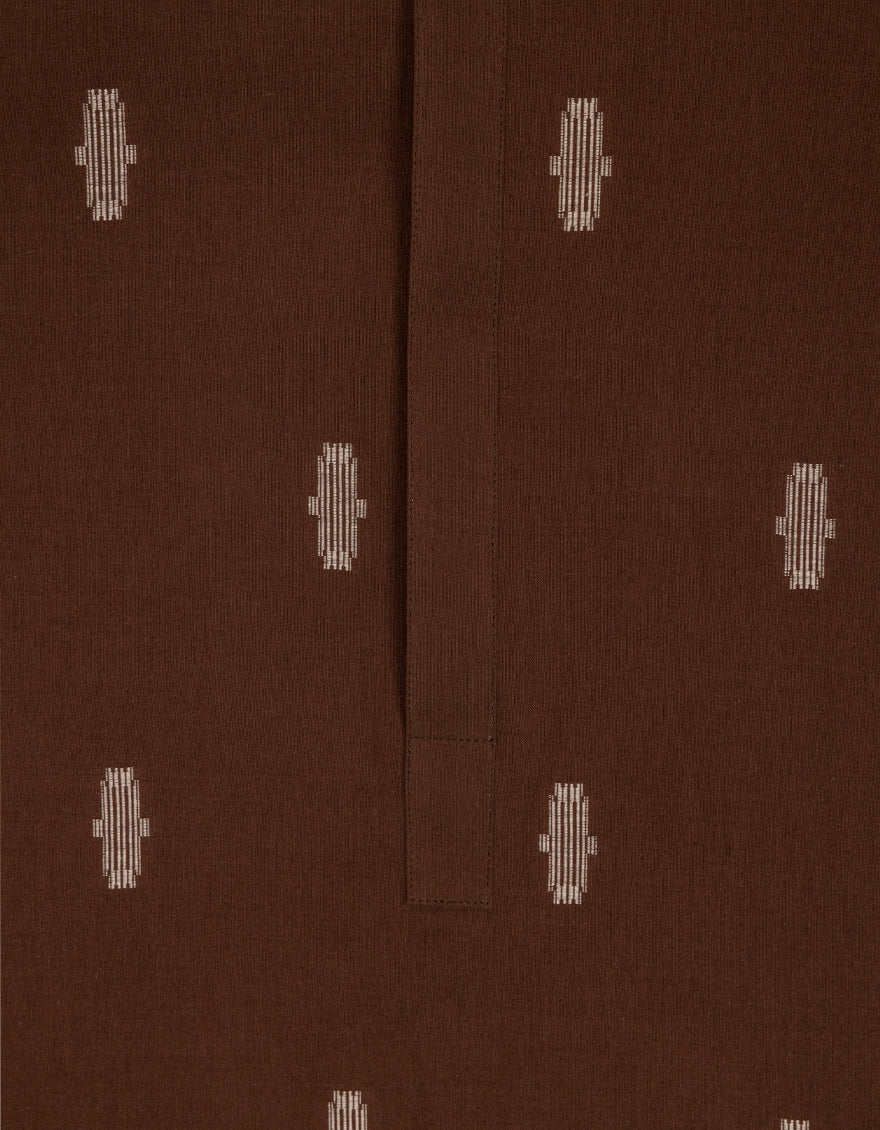 Cotton Brown Kurta - J. Junaid Jamshed