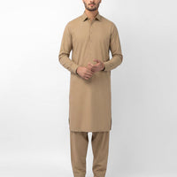 Blended Brown Shalwar Kameez - J. Junaid Jamshed