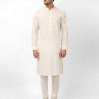 Blended Off White Kurta Trouser - J. Junaid Jamshed