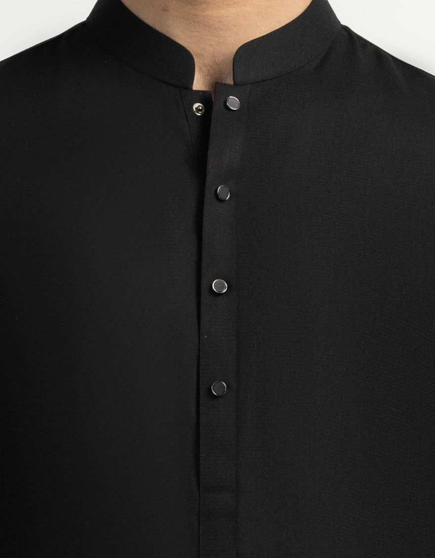 Blended Black Shalwar Kameez - J. Junaid Jamshed