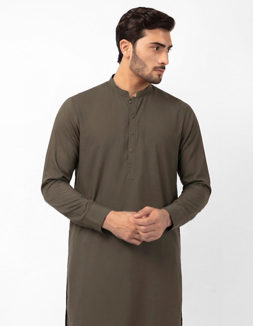 Blended Grey Kurta Trouser - J. Junaid Jamshed