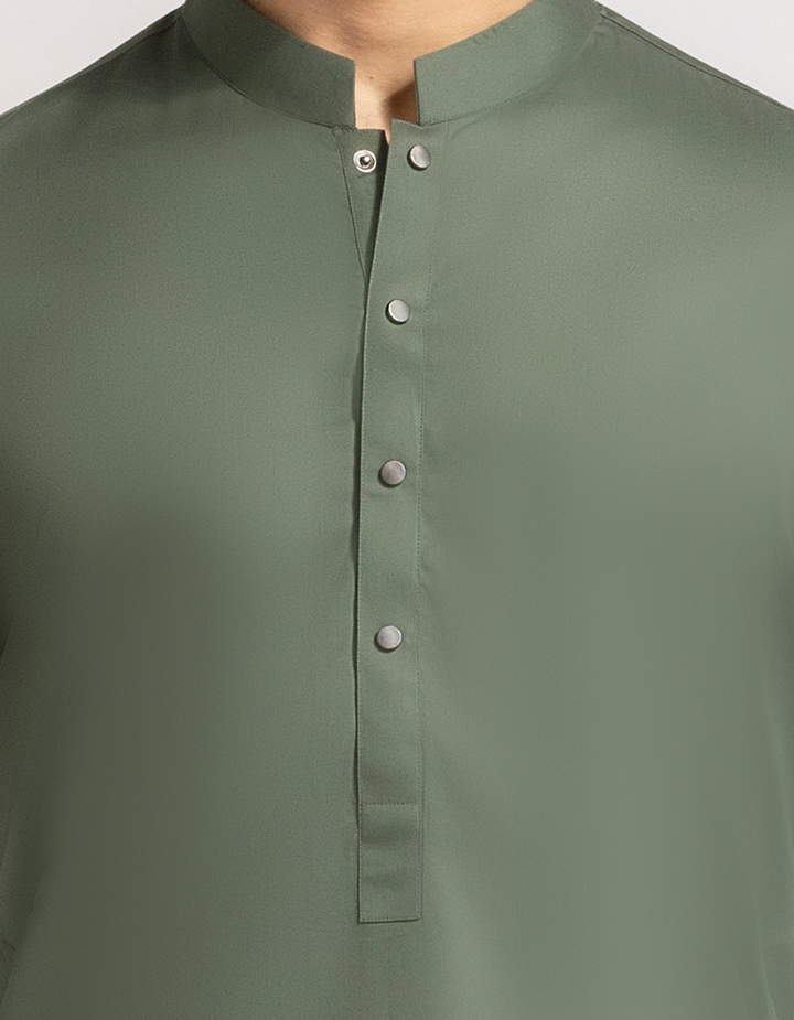 Cotton Green Kurta Trouser - J. Junaid Jamshed