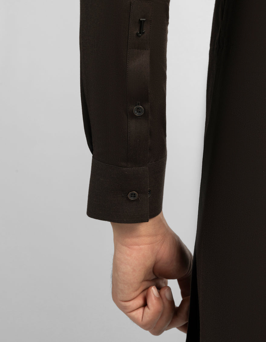 Blended Brown Kurta Trouser - J. Junaid Jamshed