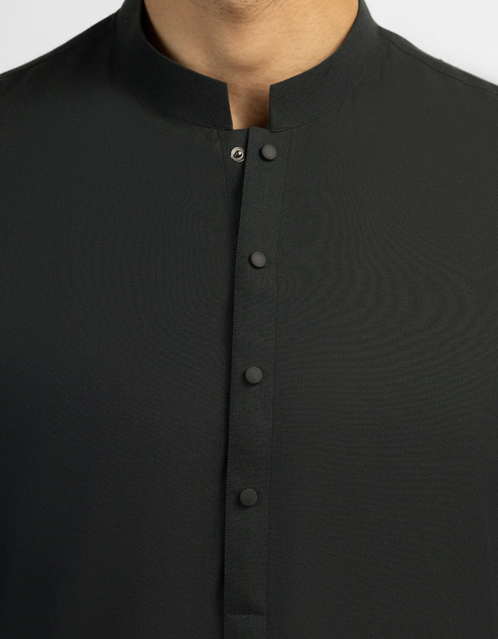 Blended Dark Green Kurta Trouser - J. Junaid Jamshed