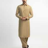 Blended Brown Shalwar Kameez - J. Junaid Jamshed