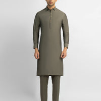 Cotton Grey Kurta Trouser - J. Junaid Jamshed