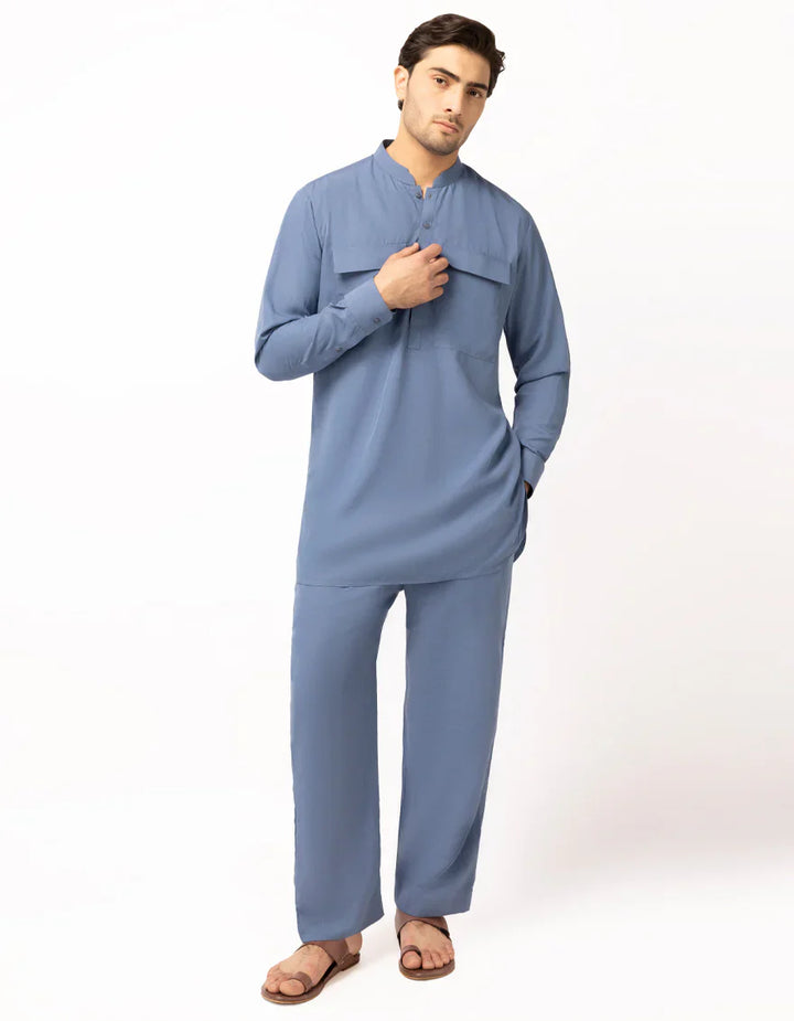 Blended White Kurta Trouser - J. Junaid Jamshed