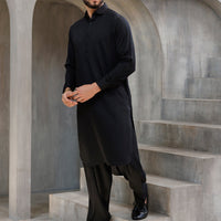 Blended Black Shalwar Kameez - Almirah