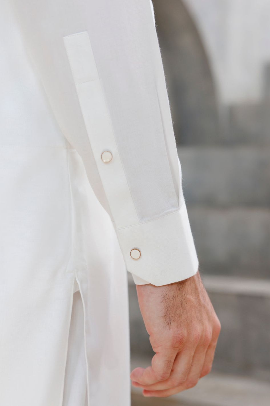 Blended White Shalwar Kameez - Wasim Akram by Almirah