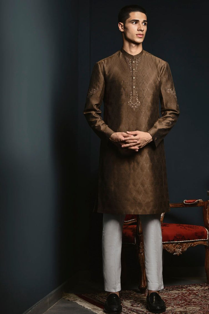 Blended Green Special Kurta - J. Junaid Jamshed