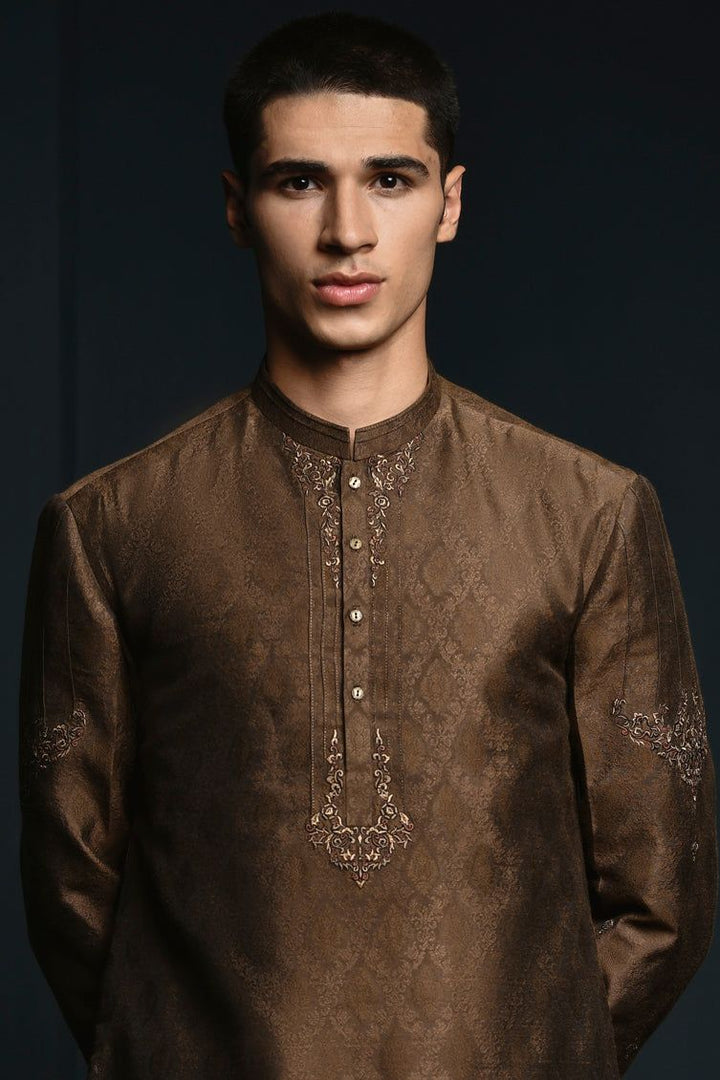 Blended Green Special Kurta - J. Junaid Jamshed