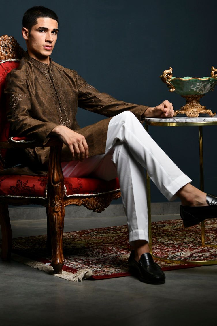Blended Green Special Kurta - J. Junaid Jamshed