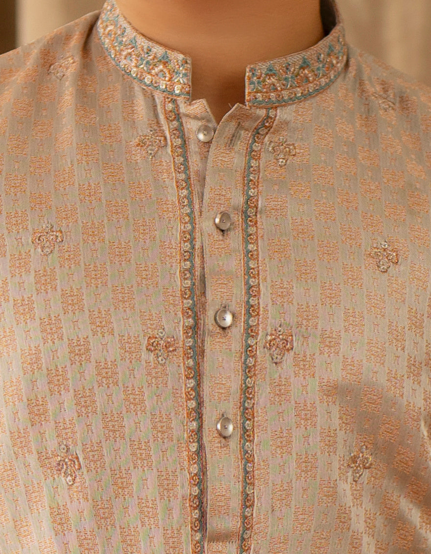 Polyester Silver Special Kurta - J. Junaid Jamshed