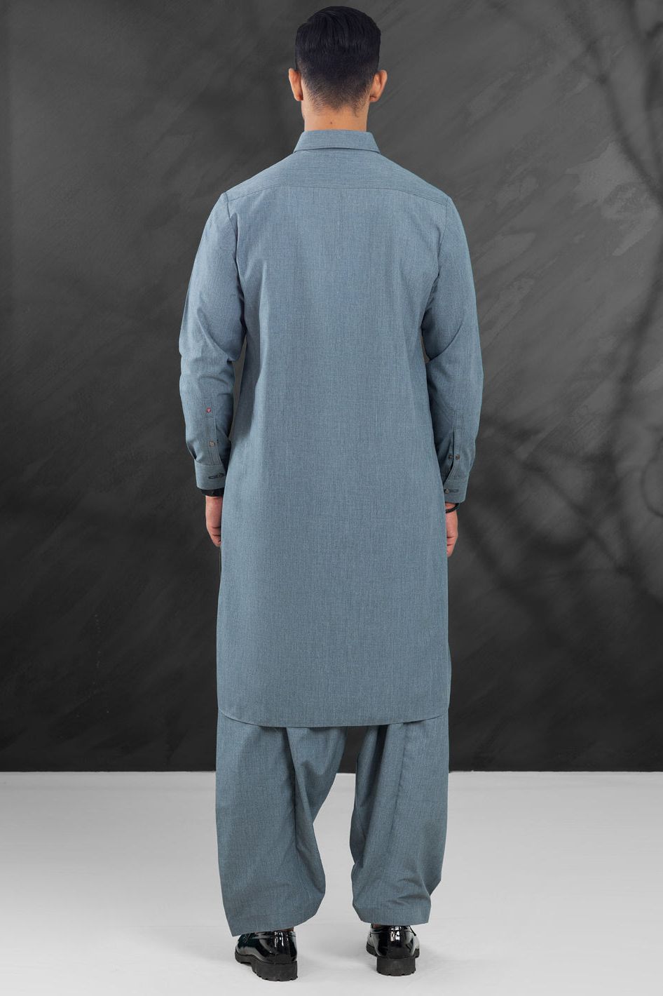 Blended Grey Shalwar Kameez - Wasim Akram by Almirah