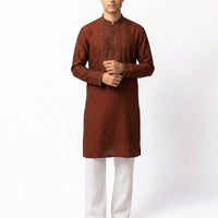 Polyester Red Special Kurta - J. Junaid Jamshed