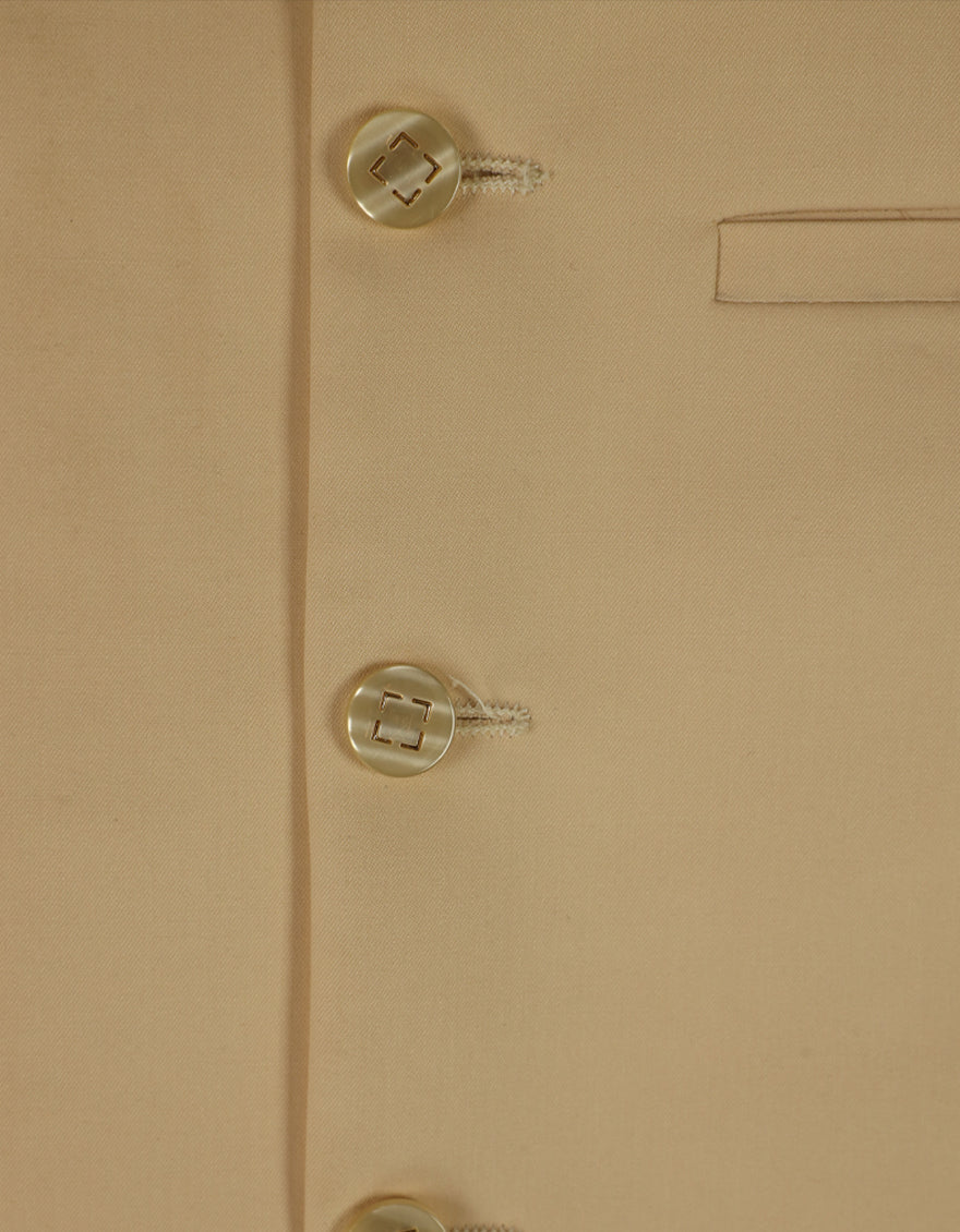 Blended Cream Waist Coat - J. Junaid Jamshed