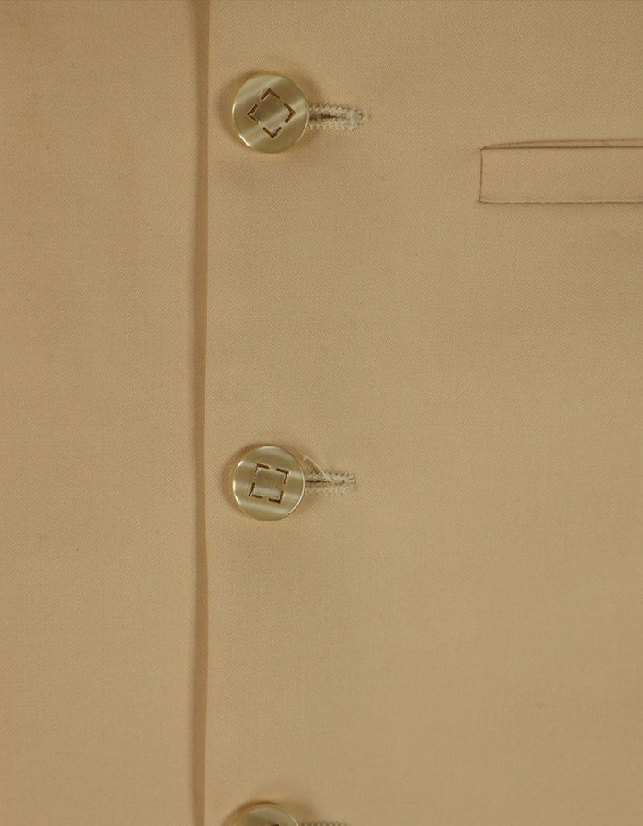 Blended Cream Waist Coat - J. Junaid Jamshed