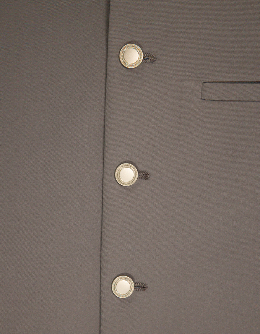 Blended Silver Grey Waist Coat - J. Junaid Jamshed