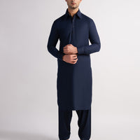 Blended Blue Shalwar Kameez - J. Junaid Jamshed