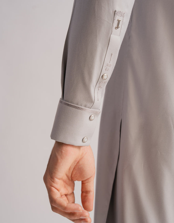 Blended Grey Shalwar Kameez - J. Junaid Jamshed
