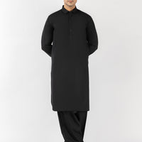 Blended Black Shalwar Kameez - J. Junaid Jamshed
