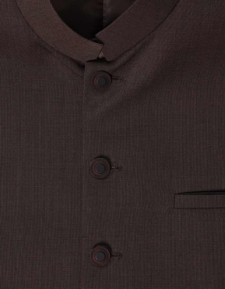 Blended Brown Waist Coat - J. Junaid Jamshed
