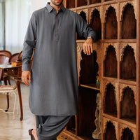 Blended Blue Shalwar Kameez - J. Junaid Jamshed