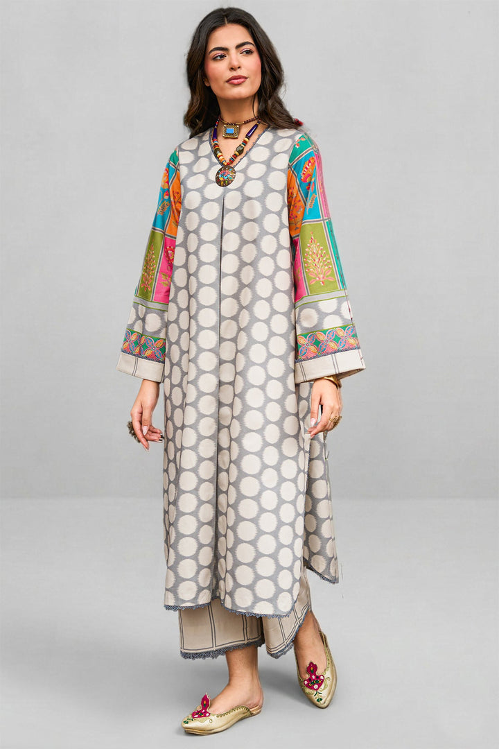 Lawn Grey Stitched Suit - Charizma
