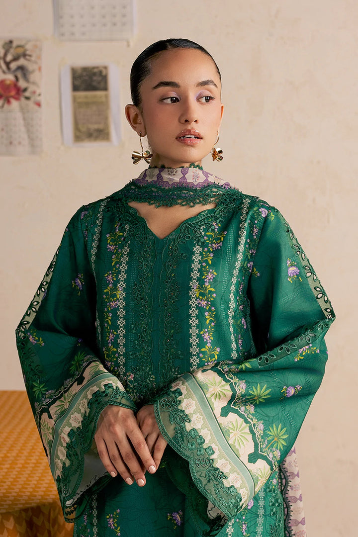 Dobby Lawn Green Stitched Suit - Vanya