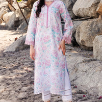 Blossom Mist - Farasha Printed Essentials Stitched