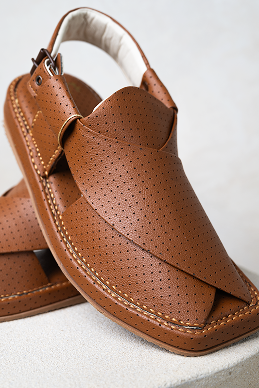 Peshawari Chappal - Mustard - Jiah