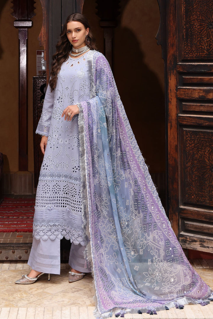 Lawn Purple Stitched Suit - Nureh