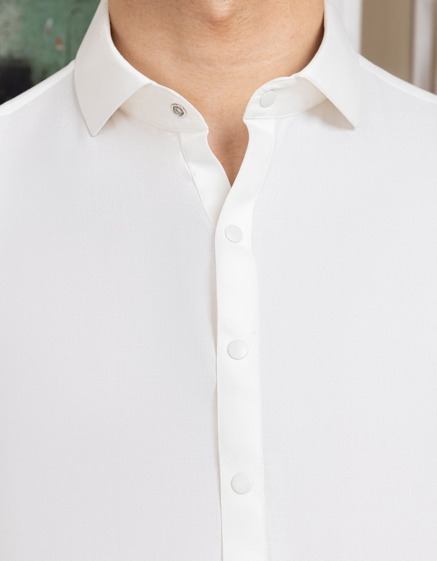Cotton White Shalwar Kameez- J. Junaid Jamshed