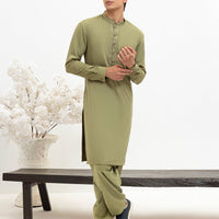 Blended Green Shalwar Kameez - J. Junaid Jamshed