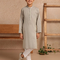 Blended Light Grey Kurta- J. Junaid Jamshed