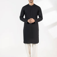 Cotton Black Kurta - J. Junaid Jamshed