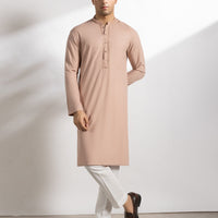 Blended Tea Pink Kurta - J. Junaid Jamshed