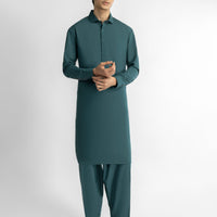 Blended Green Shalwar Kameez - J. Junaid Jamshed