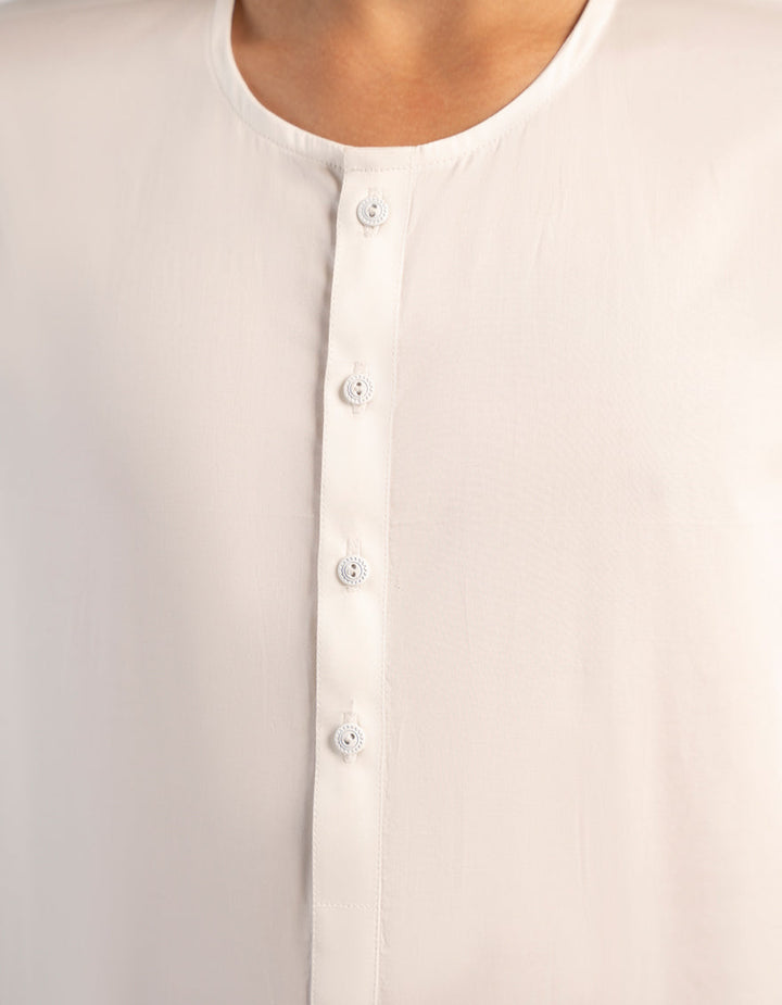 Cotton Off White Kurta - J. Junaid Jamshed