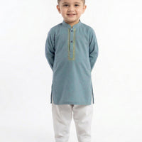 Blended Sky Blue Shalwar Kameez - J. Junaid Jamshed