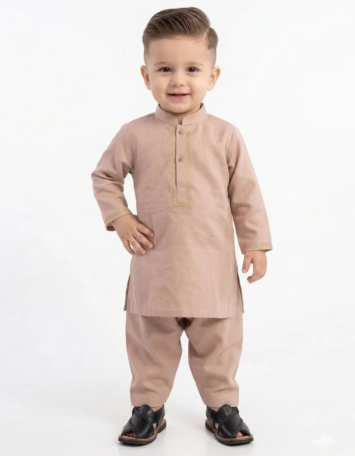 Blended Tea Pink Shalwar Kameez - J. Junaid Jamshed