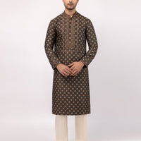 Polyester Black Special Kurta - J. Junaid Jamshed