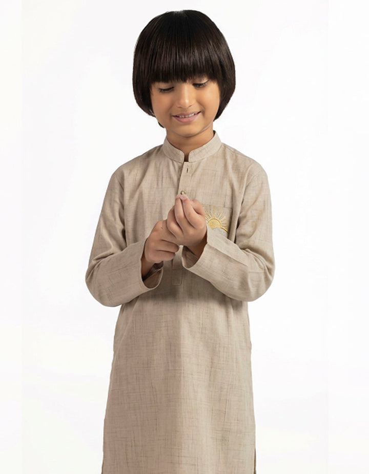 Polyester Fawn Kurta Trouser - J. Junaid Jamshed