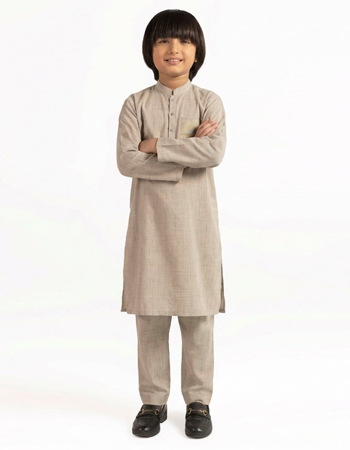 Polyester Fawn Kurta Trouser - J. Junaid Jamshed
