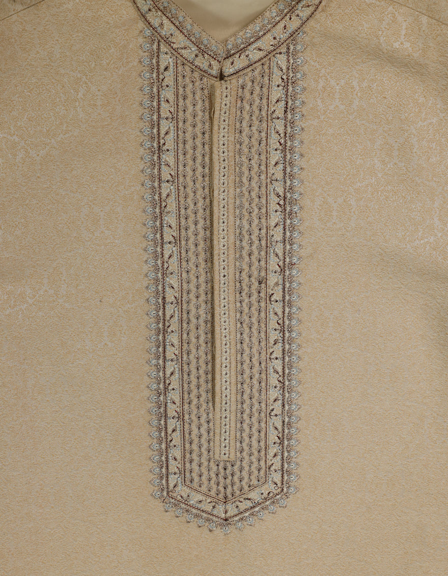 Polyester Fawn Special Kurta - J. Junaid Jamshed