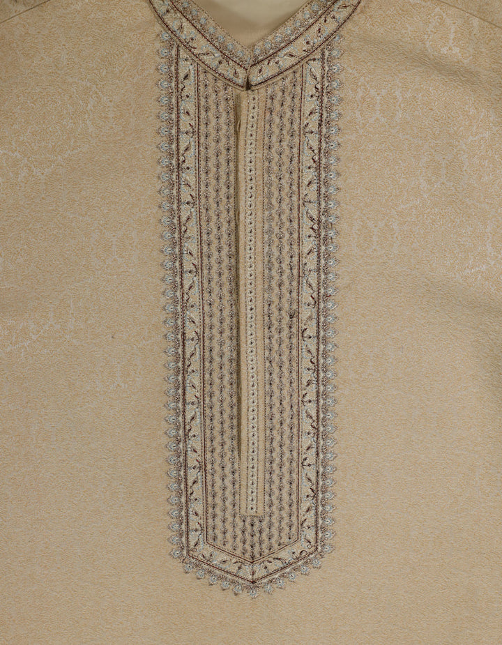 Polyester Fawn Special Kurta - J. Junaid Jamshed